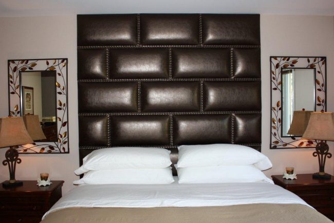 Изображение мягких стеновых панелей для спальни, включая мягкую стеновую панель, предназначенную для украшения спального помещения