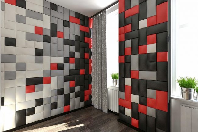 Изображение мягких декоративных панелей для стен, включая мягкую стеновую плитку, предназначенных для украшения и создания комфортного интерьера